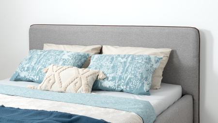 Миа 160 Кровать двойная НР (Bravo grey (серый), Лайт 10) (кровать/дно/механизм/основани