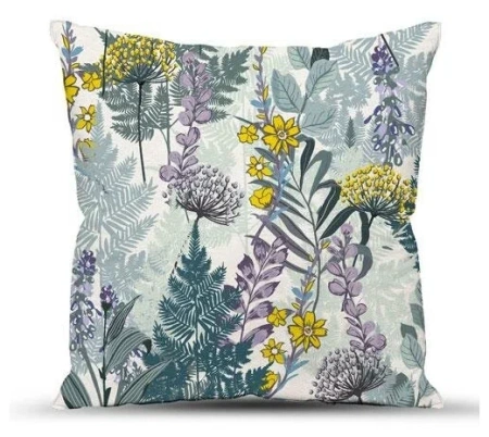 Подушка декоративная с фотопечатью 40х40 см, ткань смесовая (Экзотический сад)