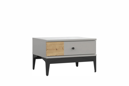 НОРДИК тумба прикроватная Холодный серый/Дуб Артизан