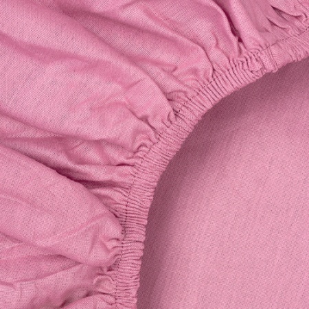 Простыня на резинке "Цвет Эмоций" 90х200х20, поплин, 100% хлопок (Роза ВБ)