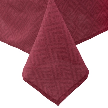 Скатерть декоративная  145х145 "Радушная хозяйка (Традиция)" (Ромбы бордо)