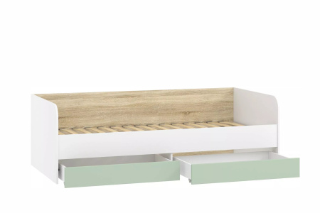НМ 041.38 Кровать "Банни" ("Банни" ,Макарун ,Белый ,Дуб сонома)