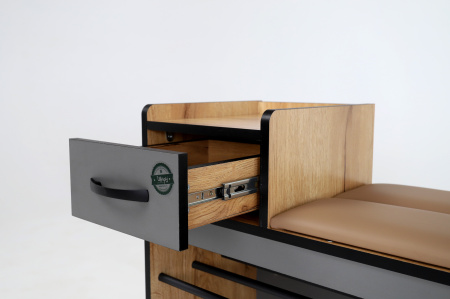 "ОЛЬГА-ЛОФТ 5" Тумба (Дуб Крафт Золотой / Темно Серый)