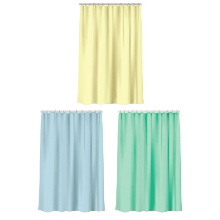 VETTA Шторка для ванной, ПЕВА, 180x180см, "Яркий однотон", 3 цвета 461-392