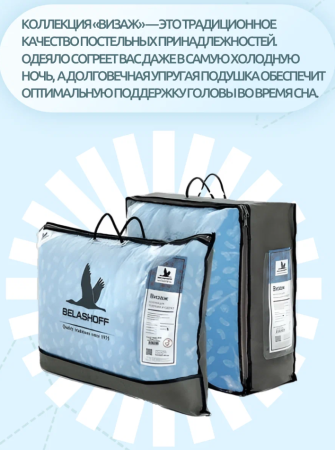 Одеяло "Визаж" 200х220 кассетного типа 