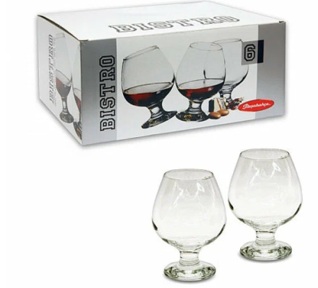 Н-р фужеров д/коньяка Бистро 6 шт 250 мл арт 44483Бор