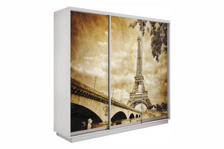 Шкаф купе (фотопечать) - 210 Белый Снег/Париж