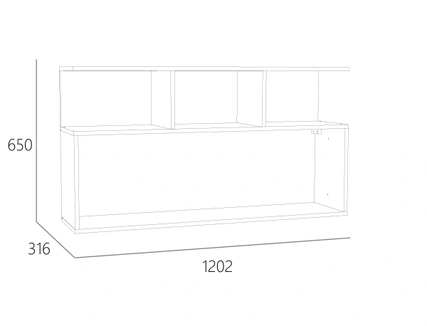 НМ 040.50 Х Полка навесная ("Оливия", Белое дерево, Дуб Сонома )