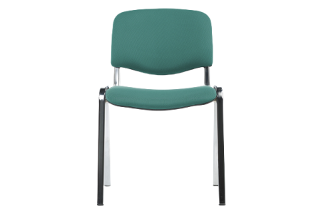 Офисный стул Изо хром плюс Ткань сетка зеленая 560х600х840