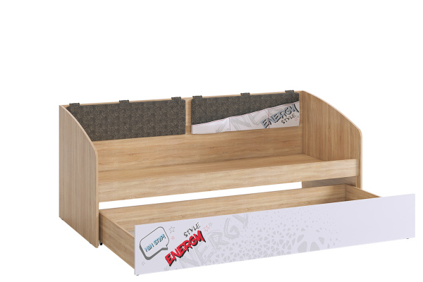 Кровать "Энерджи" (дуб сонома/белый)