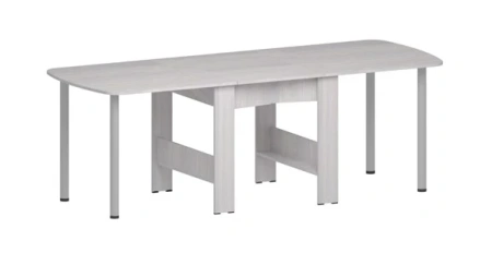 "ОРИГАМИ" Стол-книжка обеденный (КОМПЛЕКТ ИЗДЕЛИЯ) (Ясень Анкор Светлый / опора Серая)