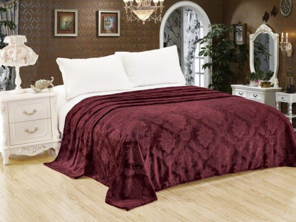 Плед Велсофт 2 мод. 962 (БОРДО)