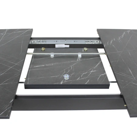 Стол СИЕНА МАКСИ 90*135/180 мрамор  чер/мат, чер ВС/515