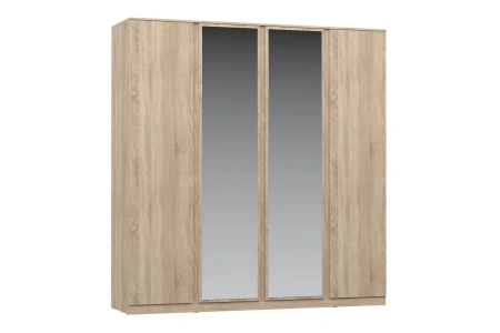 STERN шкаф 4-х дверный с зеркалом Дуб Сонома
