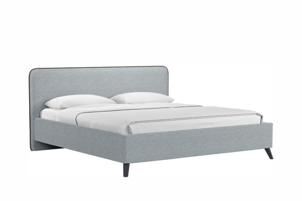 Миа 180 Кровать двойная НР (Bravo grey (серый), Лайт 10) (комплект с подъемным механизмом)