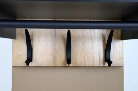 "ОЛЬГА-ЛОФТ 6.1" Вешало настенное без зеркала (Дуб Крафт Золотой / Темно Серый)