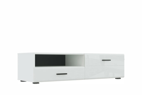 GLOSS тумба для ТВ-140 Белый/Белый глянец