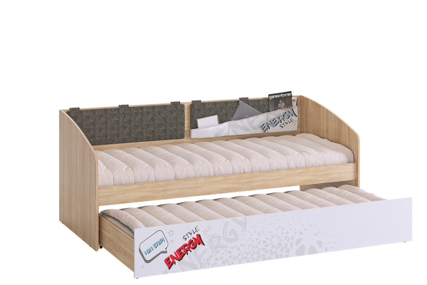 Кровать "Энерджи" (дуб сонома/белый)