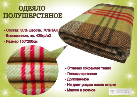Одеяло п/ш 150х200 пл.420