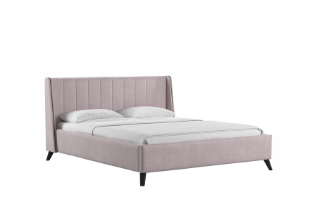 Кровать двойная Мелисса 160 ((тори 45 велюр (ява), Тори 45 велюр (ява))) (комплект без подъемного м)