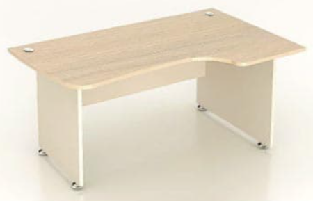 К31 Модерн (М08+М12) Стол эргономичный правый 1600*900*740 (шамони светлый 18)