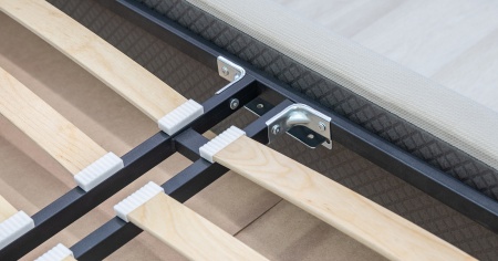 Кровать двойная Мелисса 160 ((Тори 56 Велюр (светло-бежевый), Тори 56 велюр (светло-бежевый))) (кров