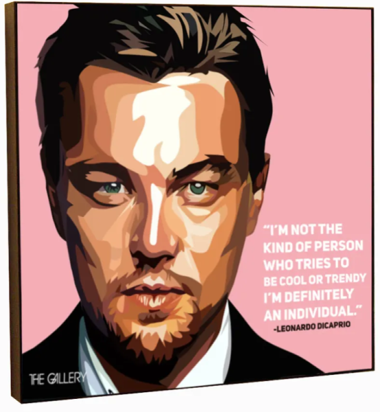 Постер на деревянной основе Леонардо Дикаприо, 25*25   см
