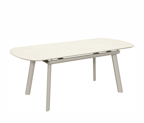 Стол Шамони-1С 140*85 (+37) №5 (царга Мокко/МДФ+PVC Мокко/Cream-Latte)