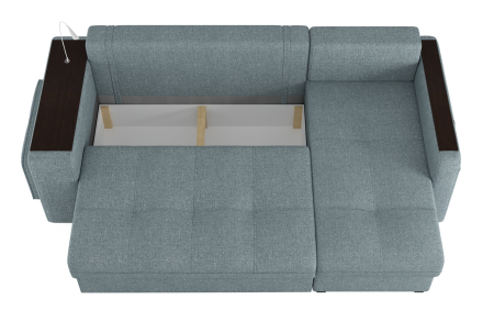 Диван-кровать угловой "SMART" Б3-1Пф-2Т-Б4 СК (Sherlock 975)