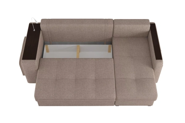 Диван-кровать угловой "SMART" Б4-2Т-1Пф-Б3 СК (Sherlock 932)