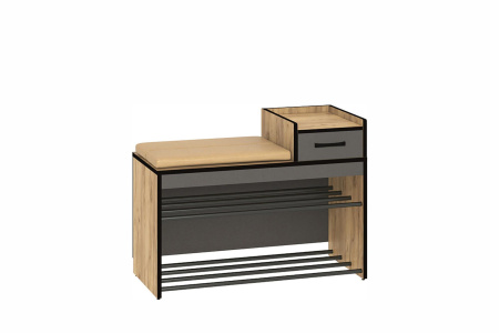 "ОЛЬГА-ЛОФТ 5" Тумба (Дуб Крафт Золотой / Темно Серый)