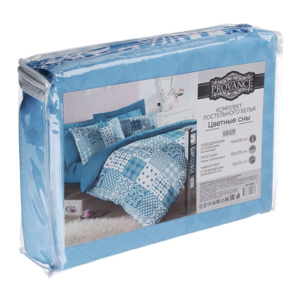 PROVANCE Цветные сны Комплект пост белья 1,5 (4пр.), полисатин, ПЭ, 80 гр/м, 4 дизайна 421-260