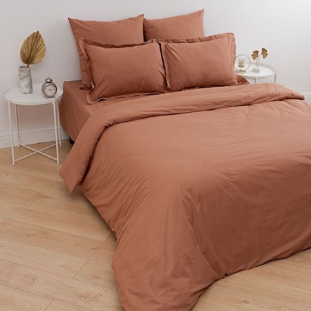 Простыня "Цвет Эмоций" 150х217, поплин, 100% хлопок (Кэмел)