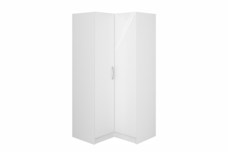 8.18 Шкаф для одежды угловой 960х2380х960 Белый глянец(белый, белый глянец, Лотос 128)