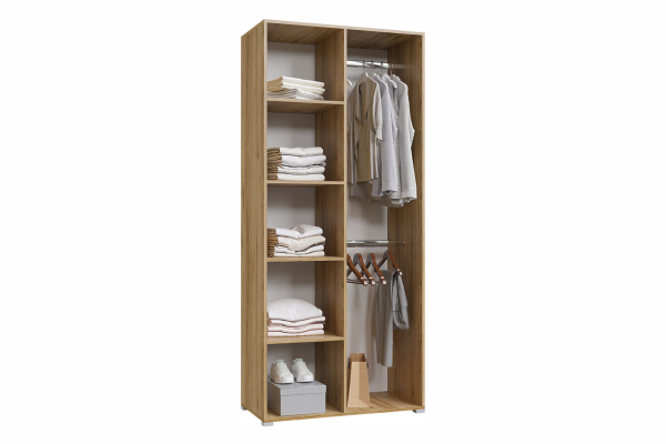 12АК03 Шкаф 900 Лайт (Крафт золото/белый) Wardrobe 900 Light (Craft gold White)