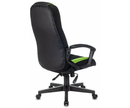 Игровое кресло Zombie ZOMBIE 9 GREEN Иск. кожа черная/ткань TW-18 (салатовая) 825*665*320