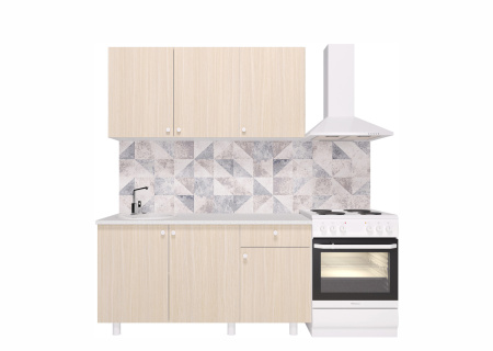 Кухня "POINT 150" (феррара) (корпус белый + фасад феррара)