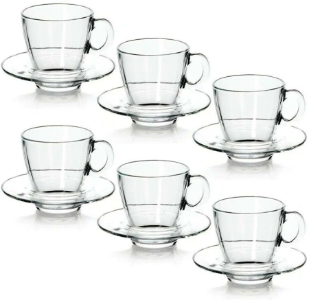 Aqua" набор чайный 6чаш.+6блюд. (55931+54582) 215мл 95040