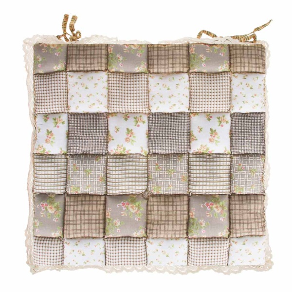 PROVANCE Подушка на стул Прованс 40*40см рогожа 65% хлопок 482-576