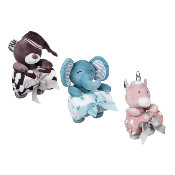 PROVANCE Мятный Латте Плед в комплекте с сувениром 90х75см, 240гр/м, 100% полиэстер, 3 дизайна 488-0