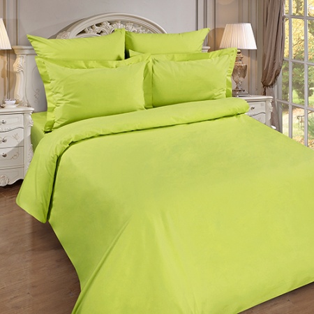 Простыня на резинке поплин 120*200*20, рейнбоу (Лайм)