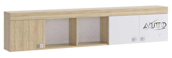 Полка "Форсаж" (дуб сонома/белый)