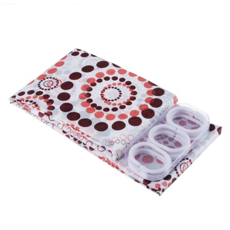 VETTA Шторка для ванной, ПЕВА, 180x180см, "Круги на воде", 3 цвета 461-313