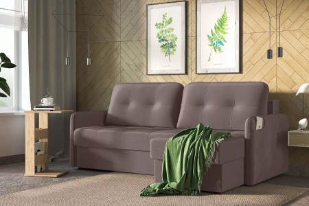 Диван-кровать угловой "SMART" 1 2Т-1Пф / 1Пф-2Т (Velutto 19)