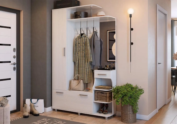 Прихожая "Барселона-1" (белый рамух)