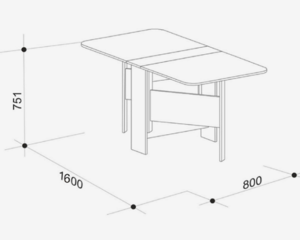 Стол-книжка раскладной "Мечта 2" (венге/дуб млечный)
