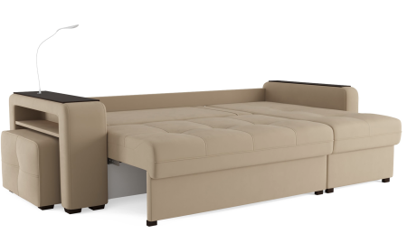 Диван-кровать угловой "SMART" Б3-1Пф-2Т-Б4 СК (Velutto 05)