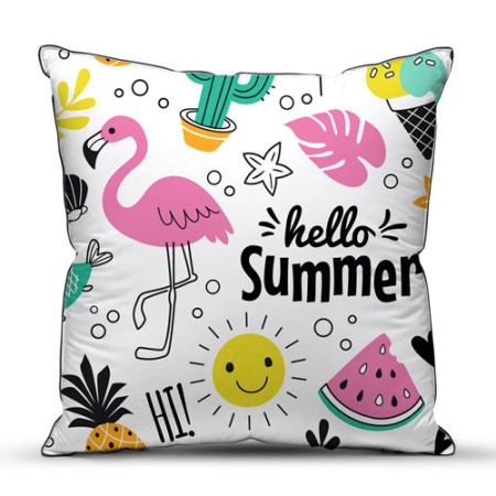 Подушка декоративная с фотопечатью 40х40, габардин (Лето)