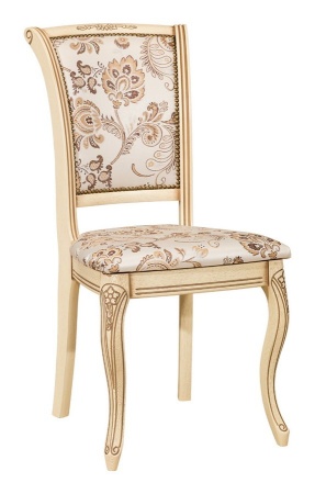 Стул Марсель (резьба молдинг) тк№ 3-137 т,102 (Слоновая кость с патиной)