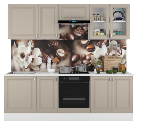 Кухня "ЕВА" (Мокко софт) 2.4м